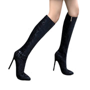 Gay Pride Stiletto High Boots, Rainbow Boots, Plus Size Women's Shoes