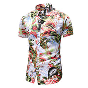 New Men's Plus Size Printed Short-Sleeved Shirt