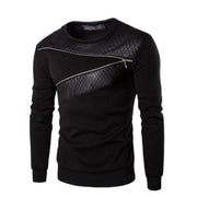 Men's casual fashion zipper plus size long sleeve
