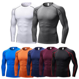 Men's Quick Dry Breathable T-Shirt Fitness Hip Hop T-Shirts Men Sport Long Sleeve Gym Fitness T Shirt