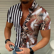 Men's Summer Beach Print Shirt
