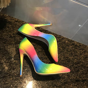 Gay Pride Rainbow super high heels