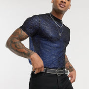 Men's T-shirt Mesh See-through Thin Breathable