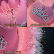 Western Denim Big Brim Sun-proof Rhinestone Crown Fedora Hat