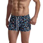Men's Rainbow Print Beach Sports Shorts