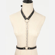 Sexy Fashion Metal Chain Choker Harness Ladies Nightclub Performance Fashion Waist Chain Harness Leather Goods