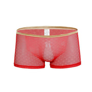Mesh transparent breathable low waist men's boxer shorts