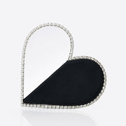 Heart-Shaped Love rhinestone evening bag handbag