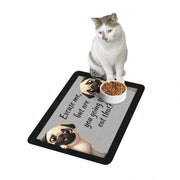 Pug  Dog Bowl Mat (12x18), Dog water bowl mat, pet food mat for dogs, Greyhound dog bowl placemat, Dog Bowl mat, Water bowl mat