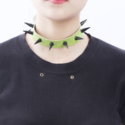 Black Long Rivet U Collar Exaggerated Personalized Binding Collar