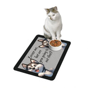 Pet food Mat, Siberian Husky, Dog Bowl Mat (12x18), Dog water bowl mat, pet food mat for dogs, Siberian Huslky  dog bowl placemat, Dog Bowl mat, Water bowl mat