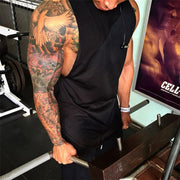 Solid Color Cotton Summer Loose Training Sleeveless T-Shirt