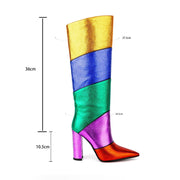 Drag Queen Rainbow Boots,  Drag Queen Stiletto Heel Boots, Drag Queen Boots, Drag Queen shoes