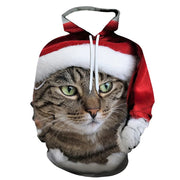 Men's Round Neck Pullover 3d Digital Printing Starry Sky Christmas Casual Hoodie Sweater