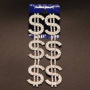 Drag Queen Earrings, Exaggerated Drag Queen Rhinestone Earrings,  Fashion Long Letters Pendant Earrings, Fashion Shiny Performance Costume Jewelry