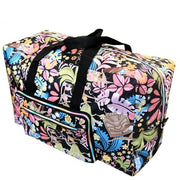 Foldable Travel Bag Women Large Capacity Portable Shoulder Duffle Bag Cartoon Printing Waterproof Weekend Luggage Tote