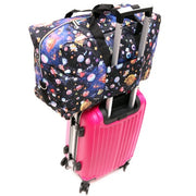 Foldable Travel Bag Women Large Capacity Portable Shoulder Duffle Bag Cartoon Printing Waterproof Weekend Luggage Tote