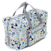 Foldable Travel Bag Women Large Capacity Portable Shoulder Duffle Bag Cartoon Printing Waterproof Weekend Luggage Tote