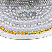 Women's Wedding Versatile Gold Diamond Police Hat Duck Tongue Hat Party Carnival Flat Hat Performance Hat