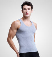 Mens Tank Top Cotton Breathable Slim Fit Summer Youth Sports Fitness Hurdle Backing Sweatshirt Tank Top Men
