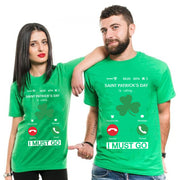 New Men's and Women's SAINT PATRICK'S DAY Letter Short Sleeves on St. Patrick's Day T-shirt