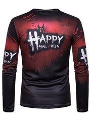 EP Happy Halloween Pumpkin Print Casual T-shirt