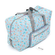 Foldable Travel Bag Women Large Capacity Portable Shoulder Duffle Bag Cartoon Printing Waterproof Weekend Luggage Tote