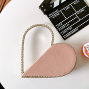 Heart-Shaped Love rhinestone evening bag handbag