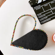 Heart-Shaped Love rhinestone evening bag handbag