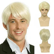 Young man's wig, Young man's hair, New Men's Synthetic Natural Wig