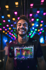 Pride 2025 Unisex Tee Washington D.C. Rainbow Stamp Shirt