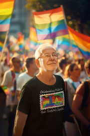 Pride 2025 Unisex Tee Washington D.C. Rainbow Stamp Shirt
