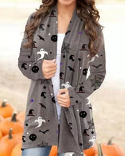 Halloween Theme Printed Coat Small Cardigan