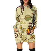 Women's Halloween Loose Long Sleeve Sweatshirt Dress