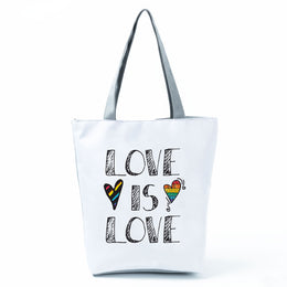Rainbow English Printed Casual Shoulder Bag