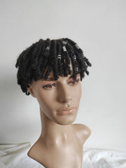Black Hair Perm Dreadlocks Wig Hat Wearing Hair Piece
