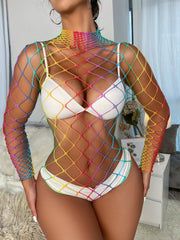 Gay Pride Women's Underwear Large Mesh Fishnet Clothes