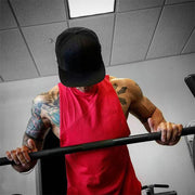 Solid Color Cotton Summer Loose Training Sleeveless T-Shirt