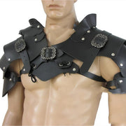 Cross-border Supply European And American Medieval Retro Multi-layer Leather Rivet Shoulder Pad Stage Performance Props