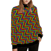 Gay Pride Sweater, Gay Pride Casual Turtleneck Long Sleeve Sweaters, Gay Pride Hoodie