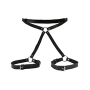 Sexy Bondage Belt Black Leather Strap Hip Harness Leather Belt For Women