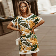 Fashion Printing Plus Size Women's Dress Summer