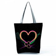 Rainbow English Printed Casual Shoulder Bag