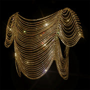 Drag Queen Dress, Drag Queen Gown, Drag Queen Outfit, Drag Queen Clothing, Women's Fashion Tight Rhinestone One-shoulder DressGothic Exaggerated Rhinestone Body Dress Chain