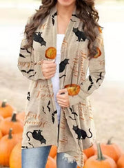 Halloween Theme Printed Coat Small Cardigan