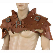 Cross-border Supply European And American Medieval Retro Multi-layer Leather Rivet Shoulder Pad Stage Performance Props