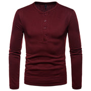 European And American Style Youth Solid Color Casual Tube Round Neck Bottoming Shirt