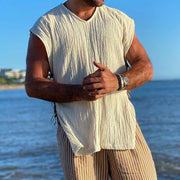 Solid Color Casual  Youth Men's Tank Top Sleeveless T-Shirt