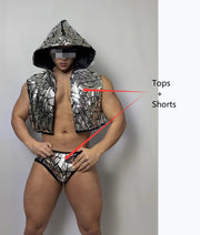 Laser Dance Theme Party Vest Performance Dress