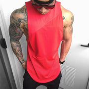 Solid Color Cotton Summer Loose Training Sleeveless T-Shirt